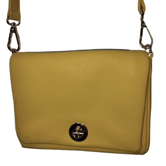 Charming Charlie Crossbody Bag Yellow 7" x 5" x 1" Preowned with Flaws Photos - Picture 4 of 10